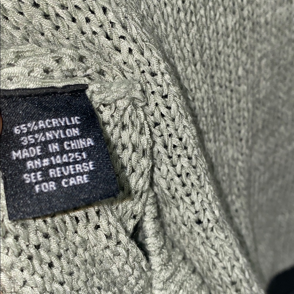 moon & madison Sage Green Crewneck Cropped Mesh Sweater - Picture 12 of 12